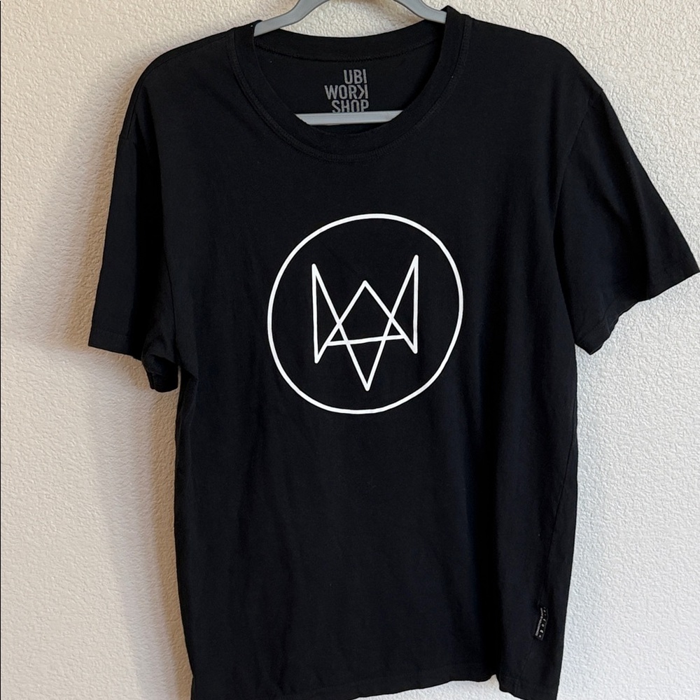 UBI WorkShop Black Short-Sleeve Graphic Watchdogs Tee Vintage Gamer Exclusive